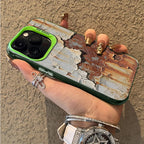 Rusty Peeling Paint iPhone Case with Metal Camera Lens Guard