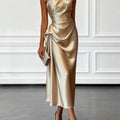 Fien One Shoulder Satin Midi Dress_1