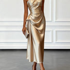 Fien One Shoulder Satin Midi Dress_1
