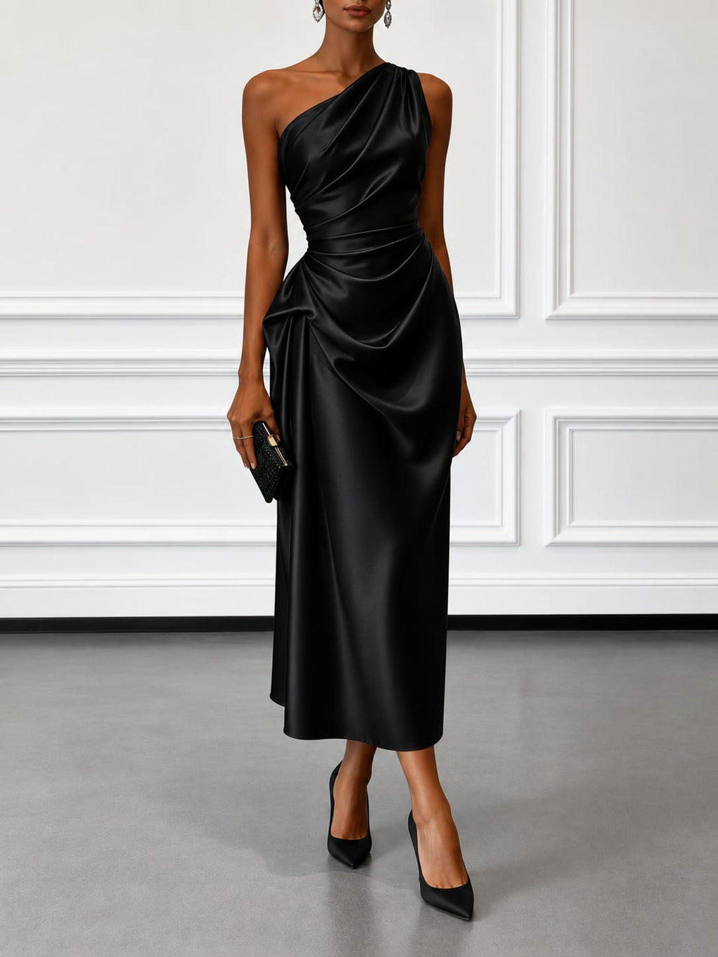 Fien One Shoulder Satin Midi Dress_10