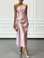 Fien One Shoulder Satin Midi Dress_6