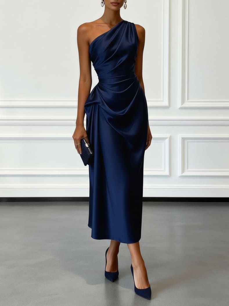 Fien One Shoulder Satin Midi Dress_7