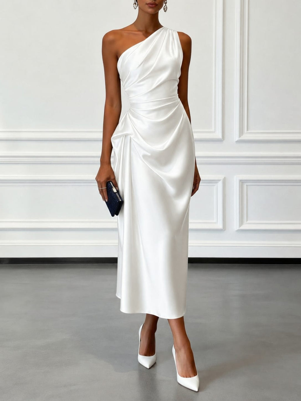 Fien One Shoulder Satin Midi Dress_9