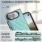 Quilted Leather Foldable Phone Case with Hinge Protection
