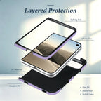 Quilted Leather Foldable Phone Case with Hinge Protection