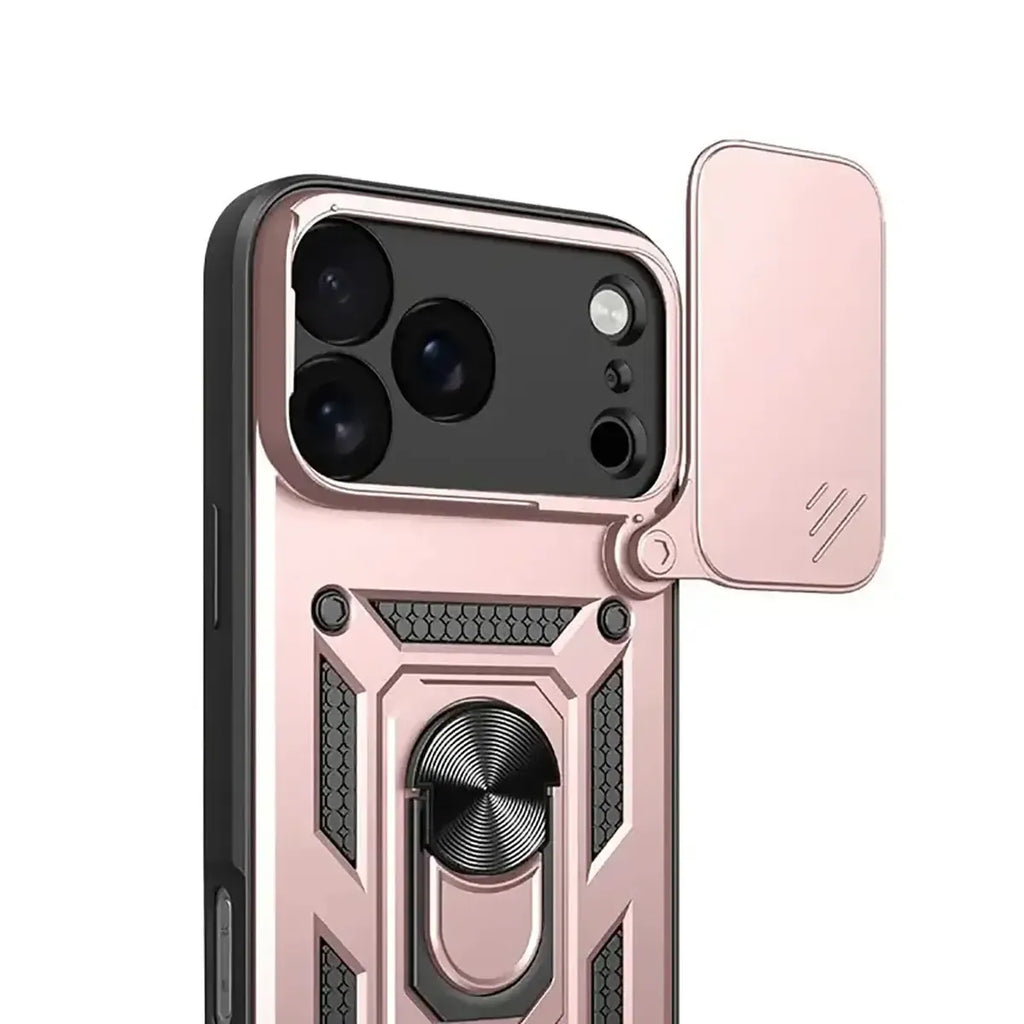 Heavy Duty Shockproof Phone Case with Kickstand Lens Cover