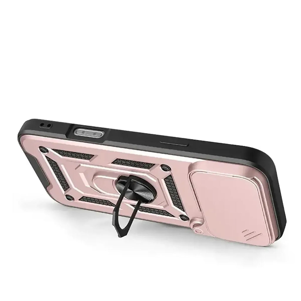 Heavy Duty Shockproof Phone Case with Kickstand Lens Cover