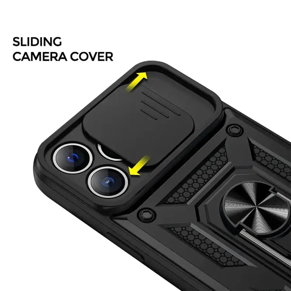 Heavy Duty Shockproof Phone Case with Kickstand Lens Cover