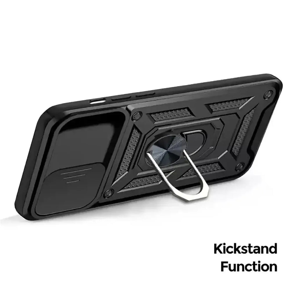 Heavy Duty Shockproof Phone Case with Kickstand Lens Cover