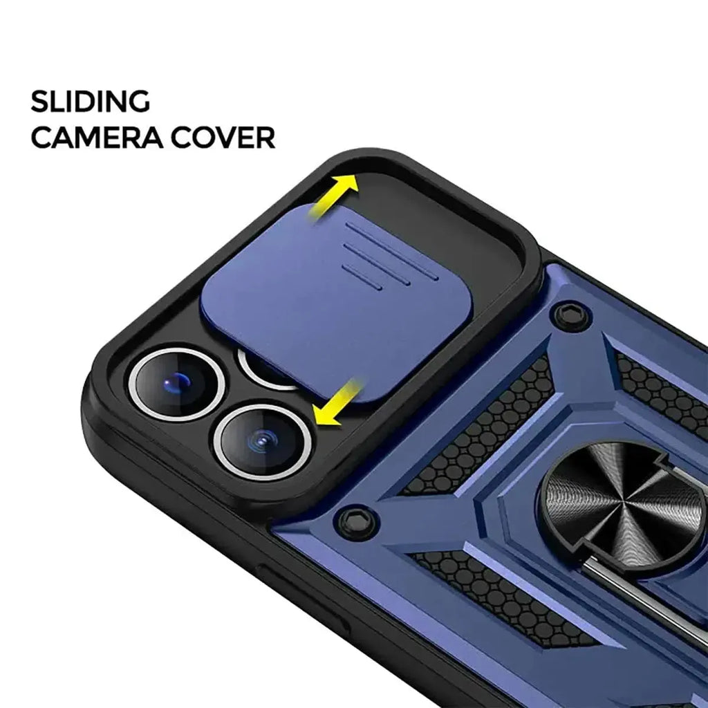 Heavy Duty Shockproof Phone Case with Kickstand Lens Cover