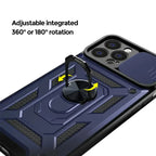 Heavy Duty Shockproof Phone Case with Kickstand Lens Cover