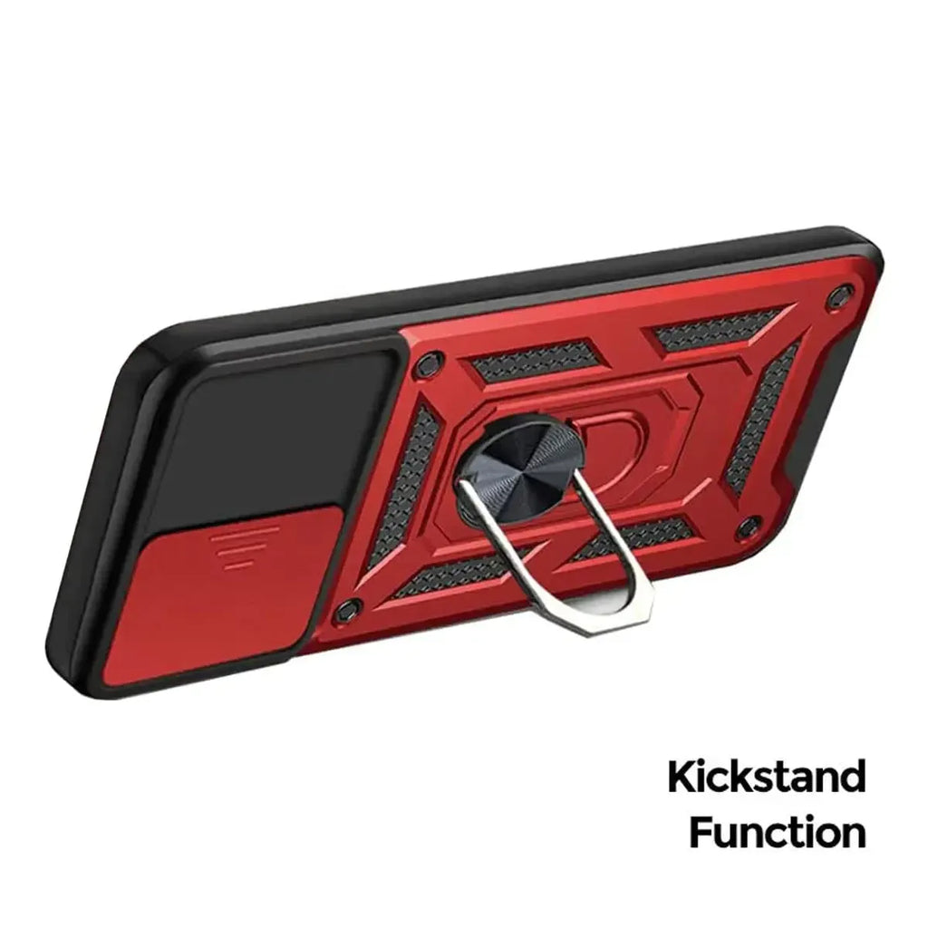 Heavy Duty Shockproof Phone Case with Kickstand Lens Cover