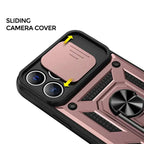 Heavy Duty Shockproof Phone Case with Kickstand Lens Cover