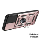 Heavy Duty Shockproof Phone Case with Kickstand Lens Cover