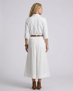 Iben A-Line Cotton Blend Midi Skirt_11