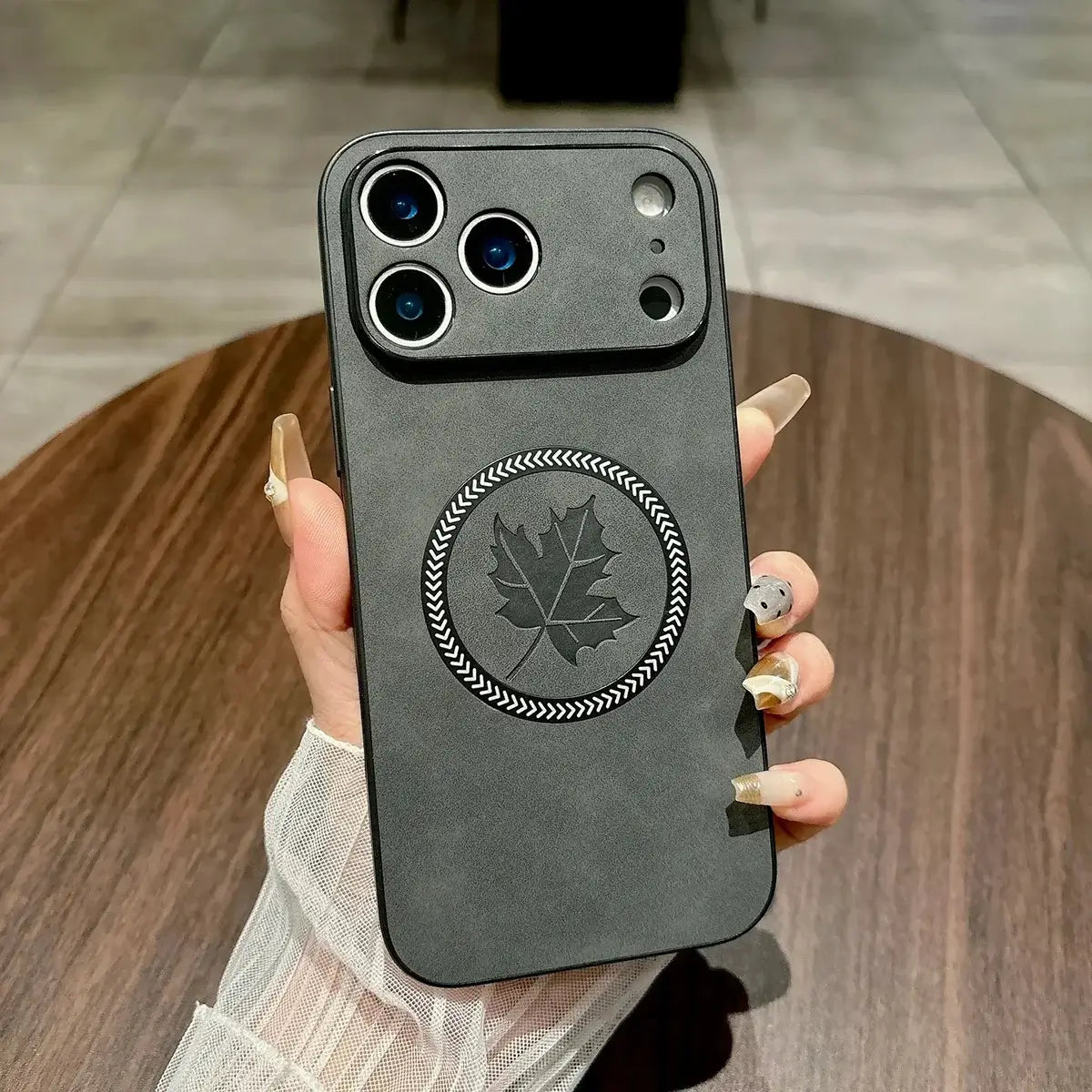 Maple Leaf Leather MagSafe iPhone Case