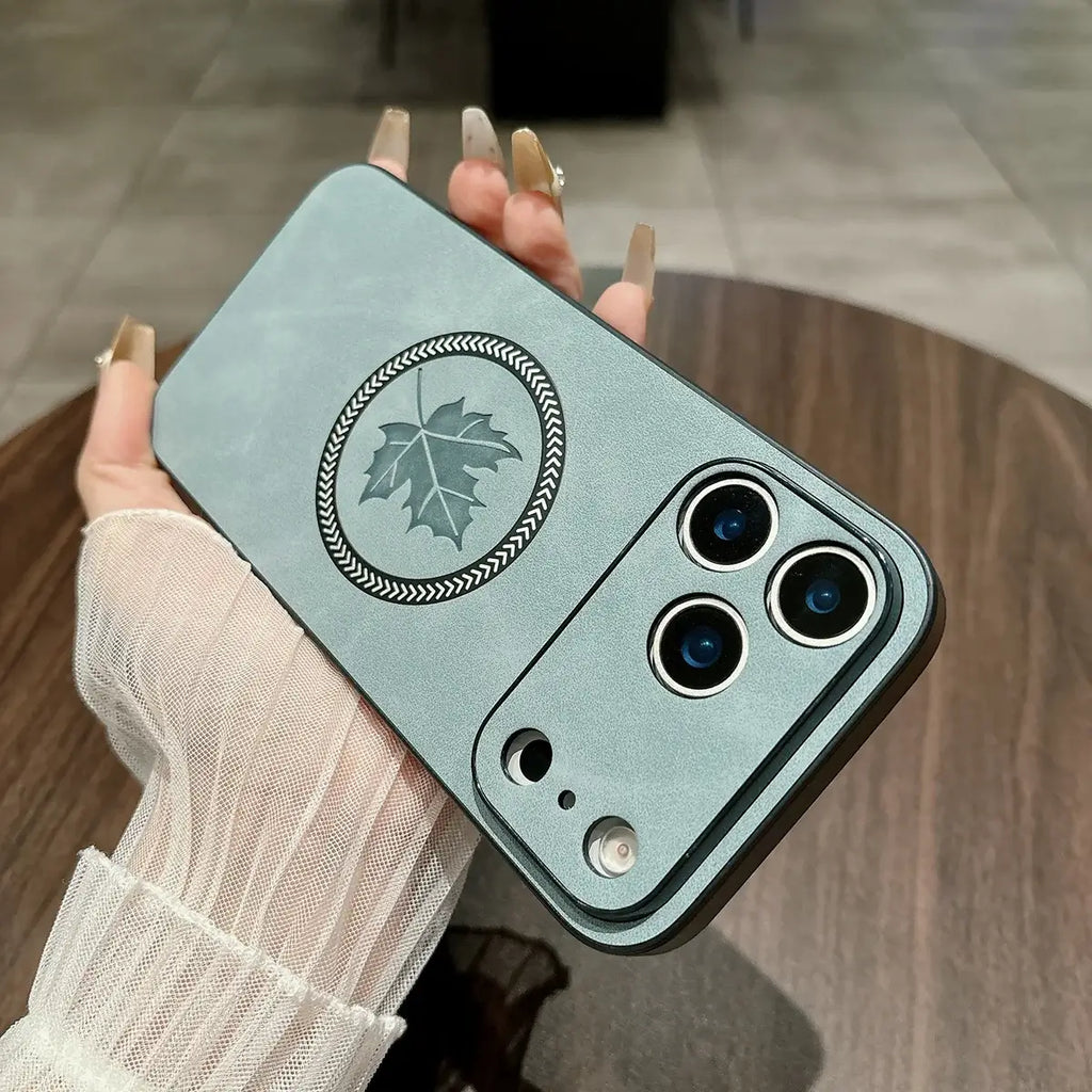 Maple Leaf Leather MagSafe iPhone Case
