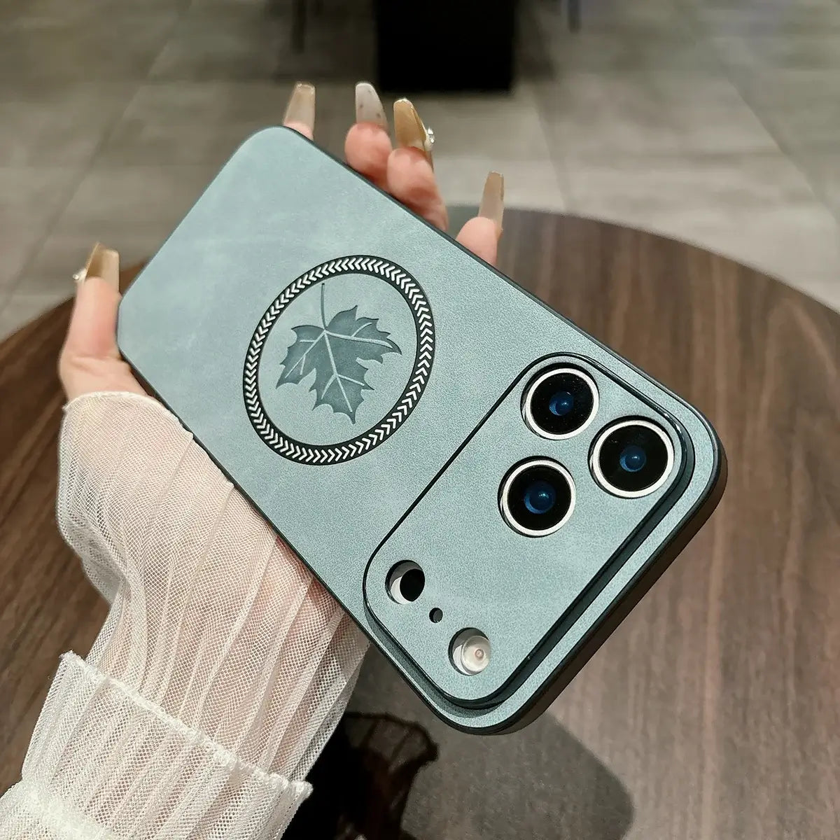 Maple Leaf Leather MagSafe iPhone Case