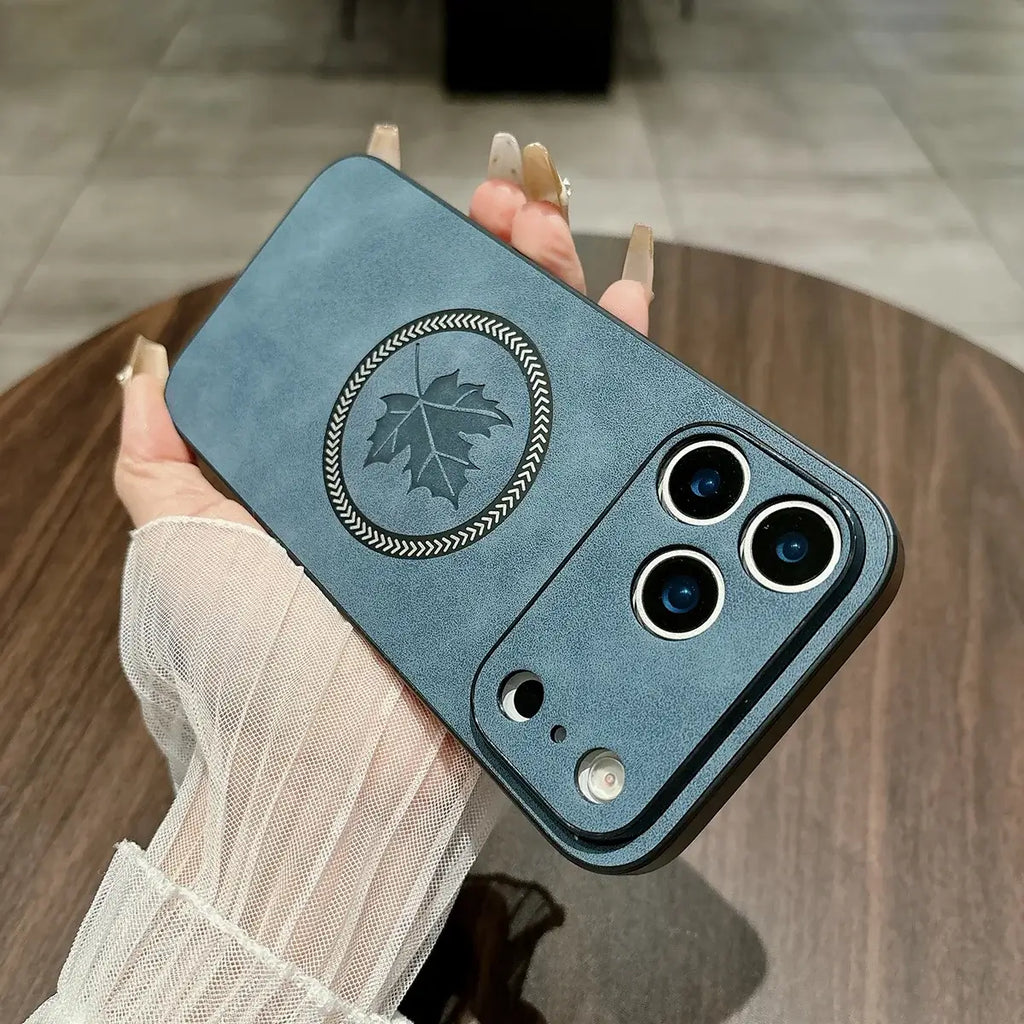 Maple Leaf Leather MagSafe iPhone Case