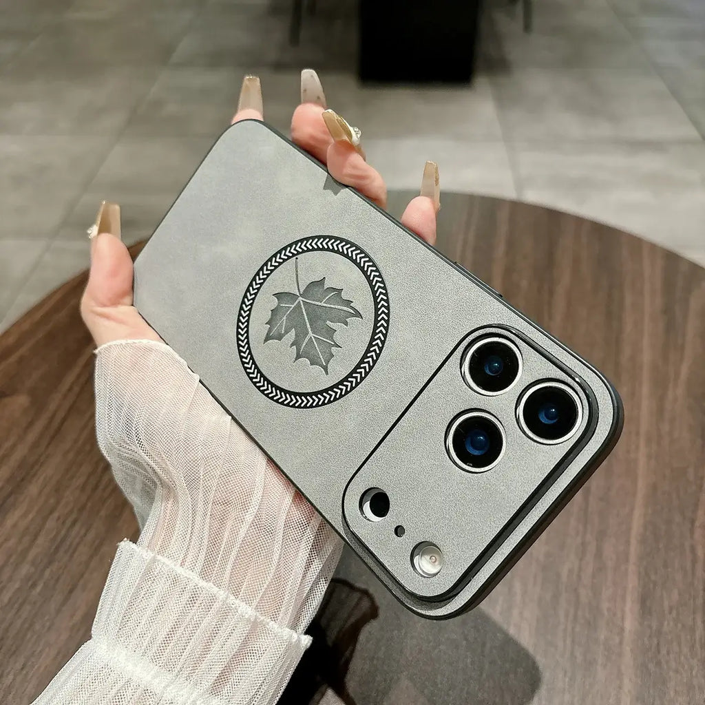 Maple Leaf Leather MagSafe iPhone Case