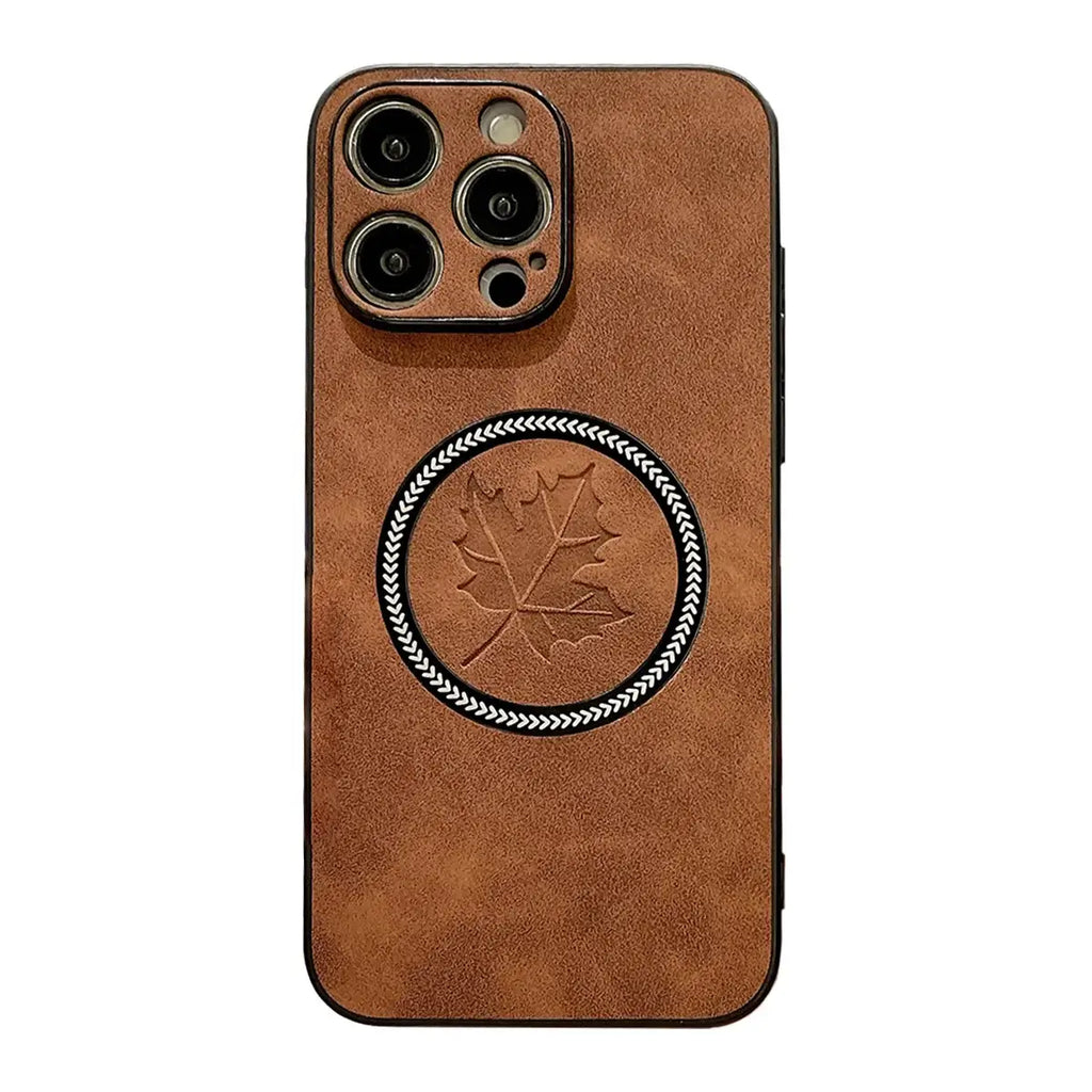 Maple Leaf Leather MagSafe iPhone Case