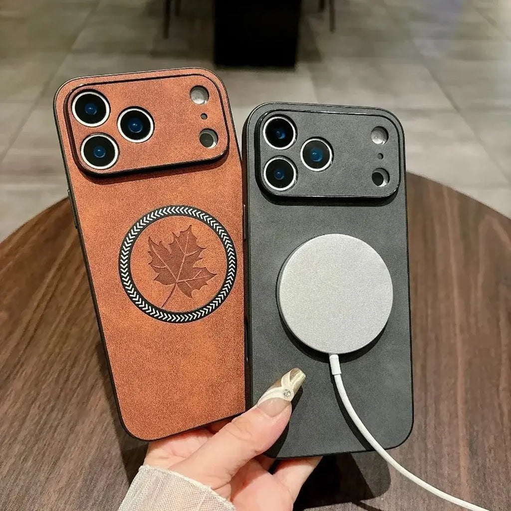 Maple Leaf Leather MagSafe iPhone Case