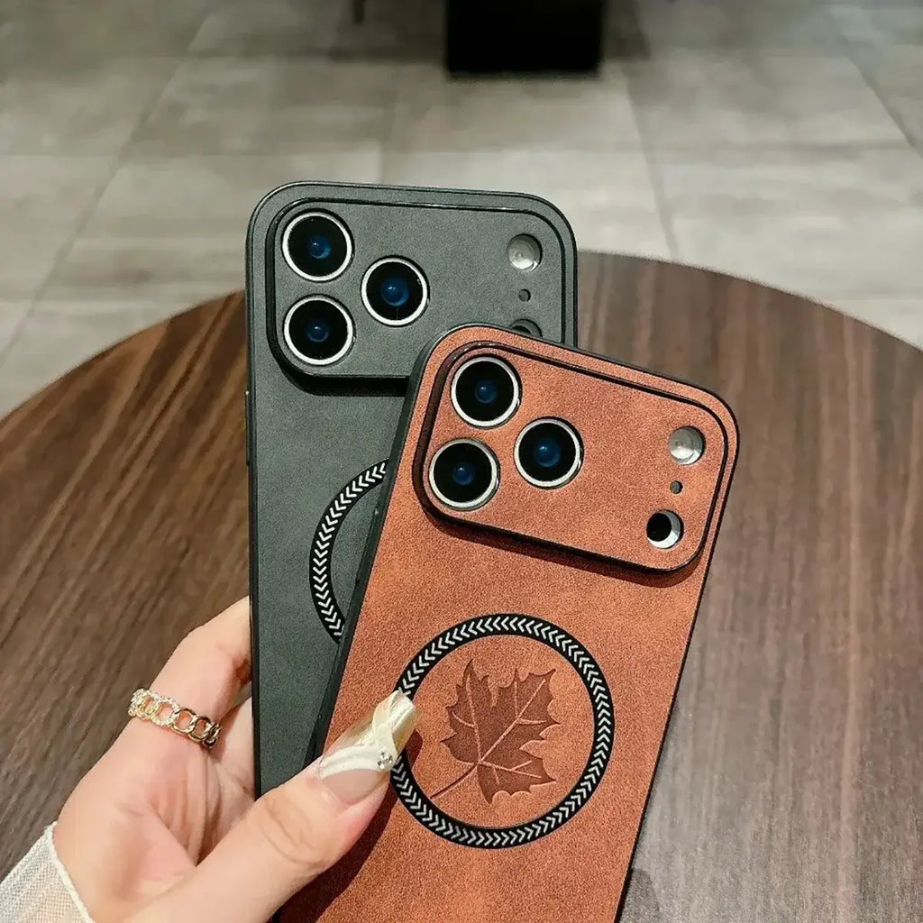 Maple Leaf Leather MagSafe iPhone Case