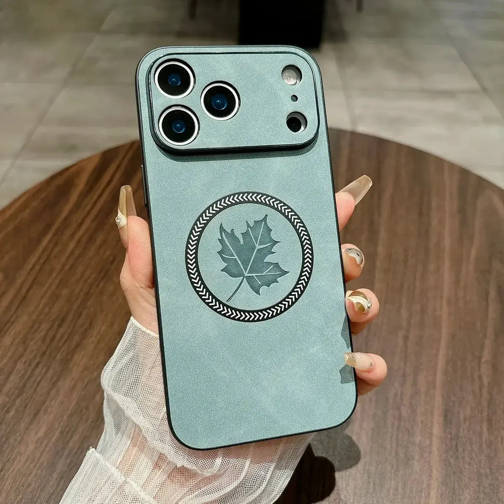 Maple Leaf Leather MagSafe iPhone Case