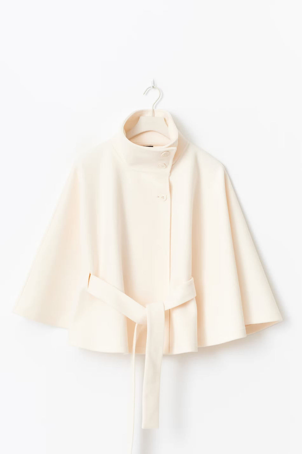 Katrin Belted High Collar Cape Jacket_2