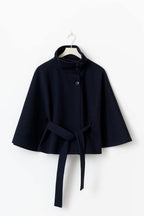 Katrin Belted High Collar Cape Jacket_6