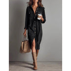 Thandi Button Front Midi Shirt Dress_1