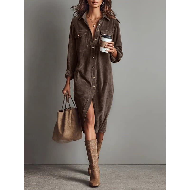 Thandi Button Front Midi Shirt Dress_2