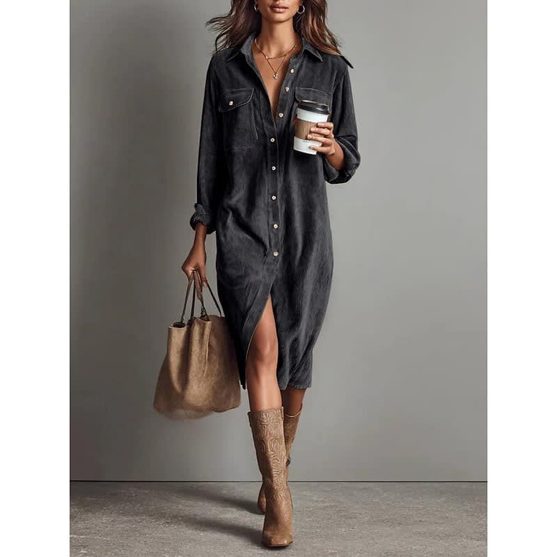 Thandi Button Front Midi Shirt Dress_3