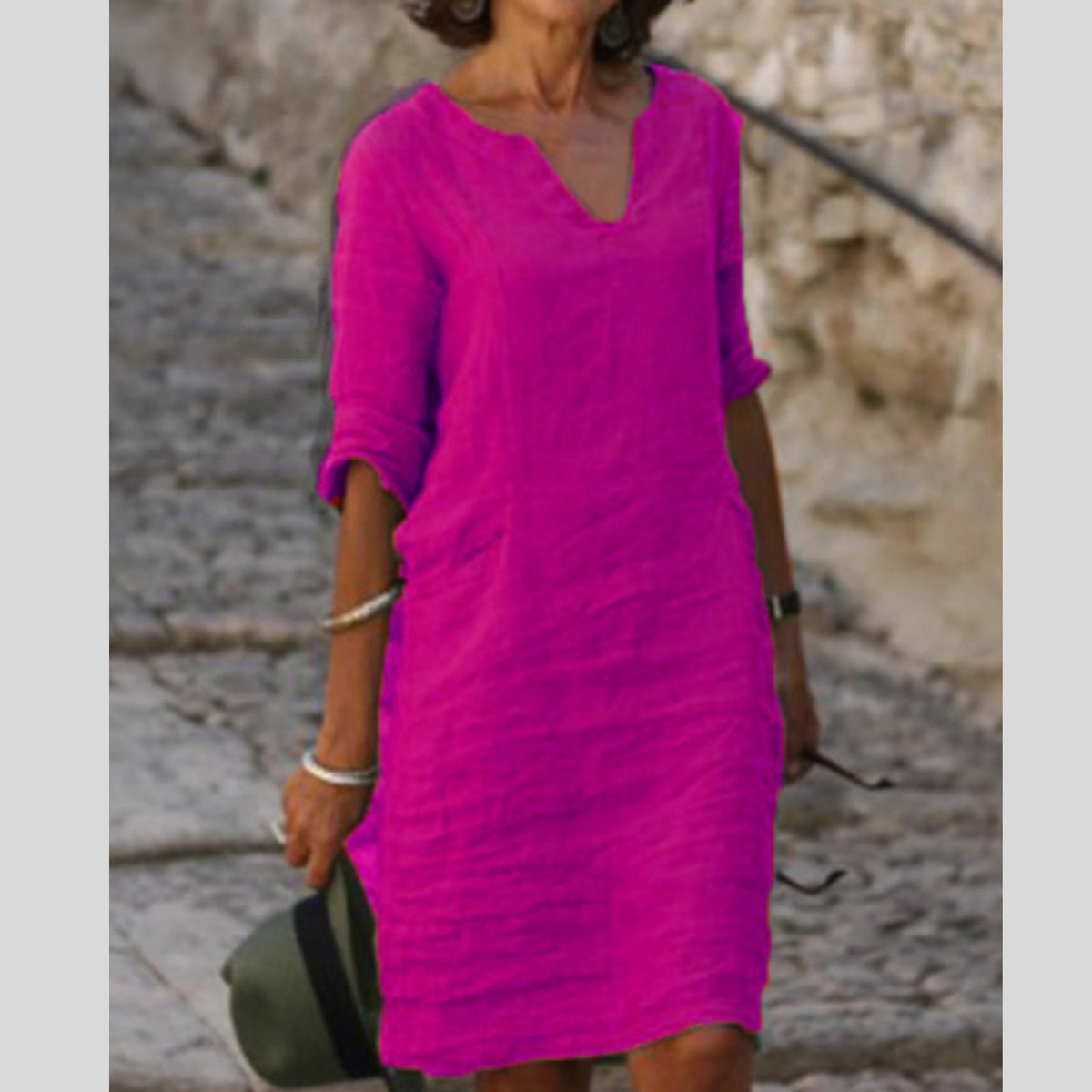 Simona Notch Neck Shift Dress_13