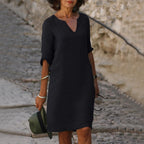 Simona Notch Neck Shift Dress_2