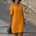 Simona Notch Neck Shift Dress_5