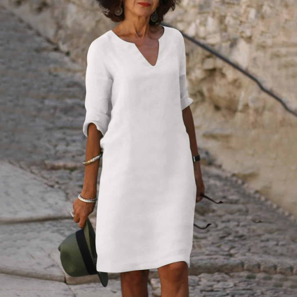 Simona Notch Neck Shift Dress_7