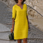 Simona Notch Neck Shift Dress_8