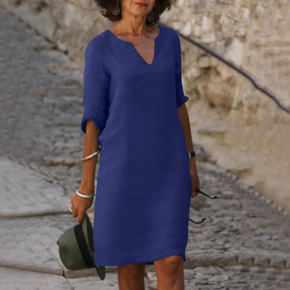 Simona Notch Neck Shift Dress_9
