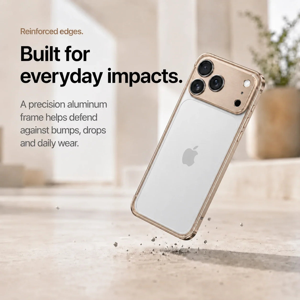 Open Back Phone Case with Corner Bumpers