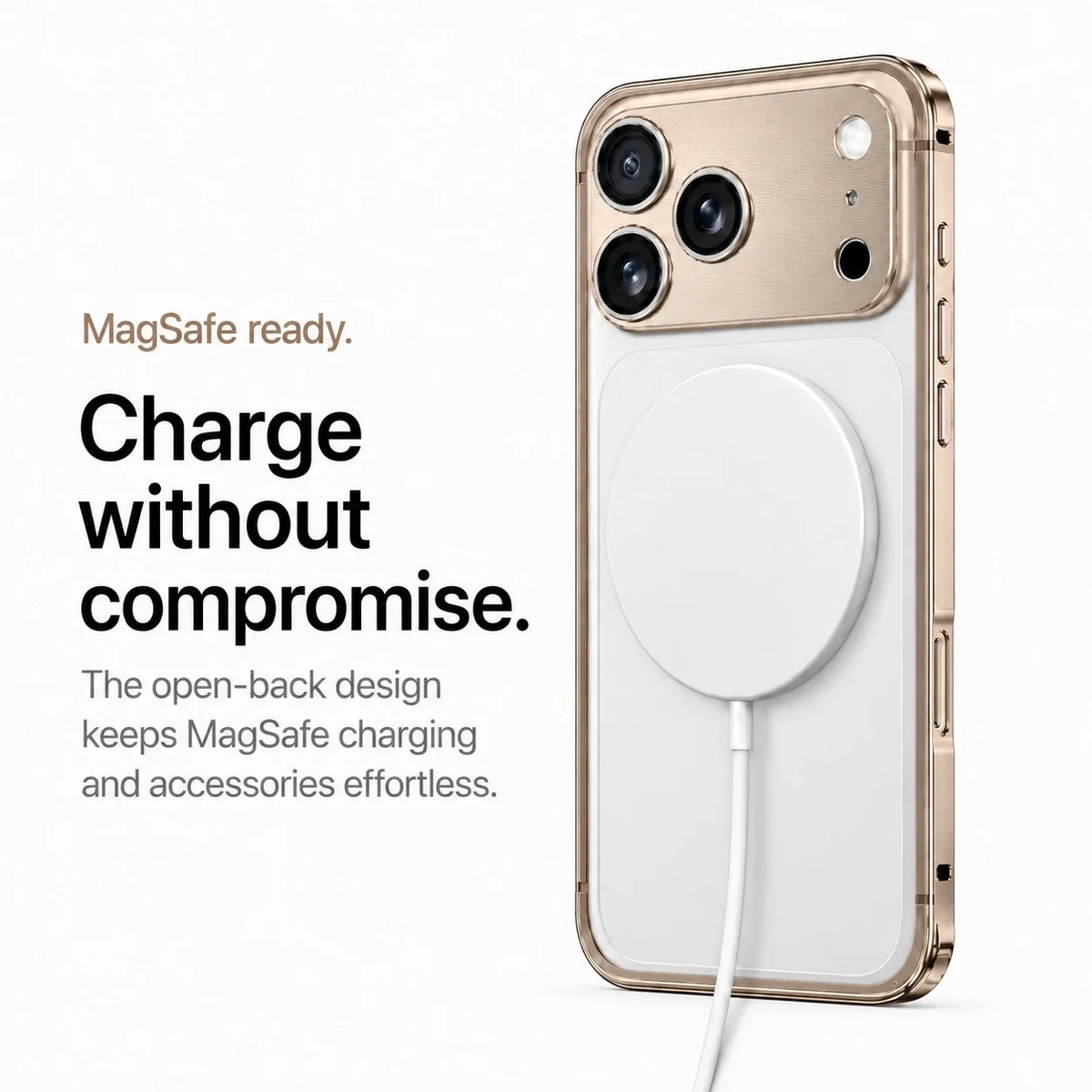 Open Back Phone Case with Corner Bumpers