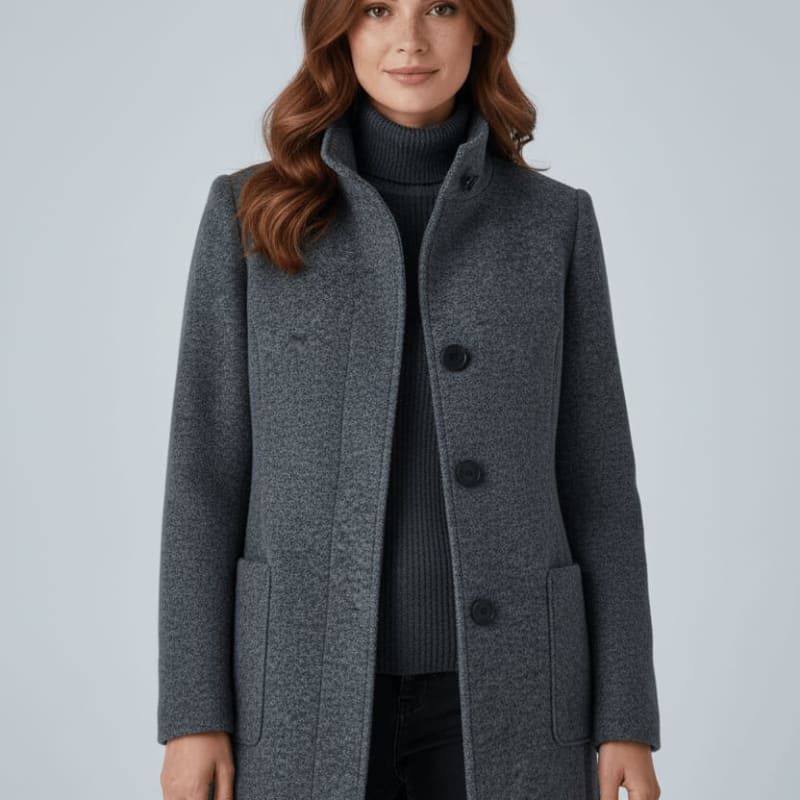 Trine Tailored Wool Blend Overcoat_1