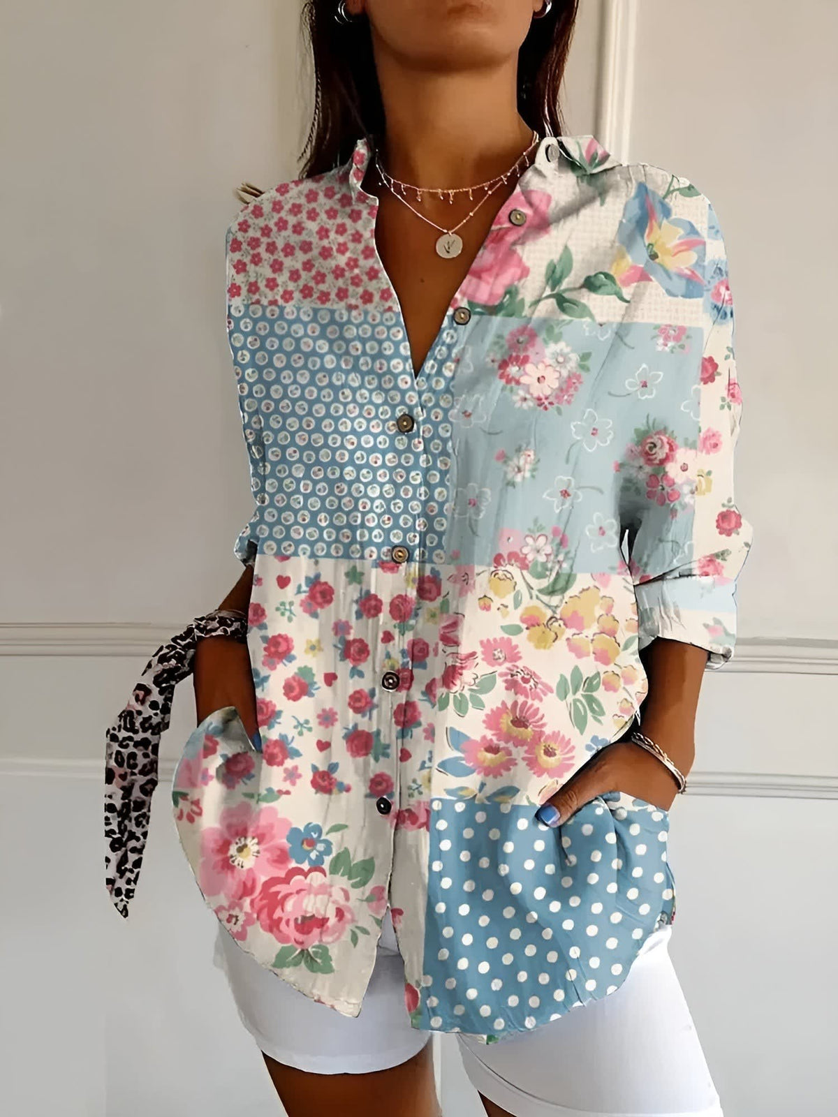 Nynke Oversized Floral Print Shirt_3