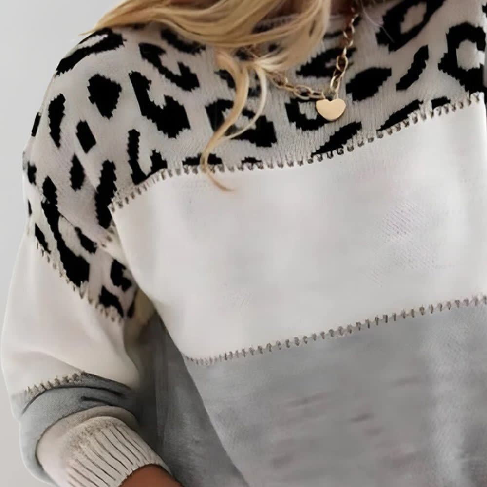 Solveig Leopard Colorblock Sweater_2