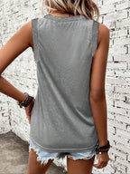 Daniela Ribbed V Neck Tank Top_3