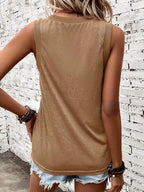 Daniela Ribbed V Neck Tank Top_5