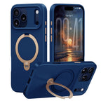 Soft Touch MagSafe iPhone Case Rotating Ring Stand