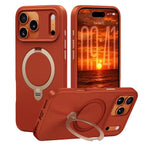 Soft Touch MagSafe iPhone Case Rotating Ring Stand