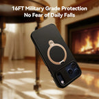 Soft Touch MagSafe iPhone Case Rotating Ring Stand
