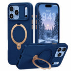 Soft Touch MagSafe iPhone Case Rotating Ring Stand